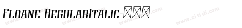 Floane RegularItalic字体转换